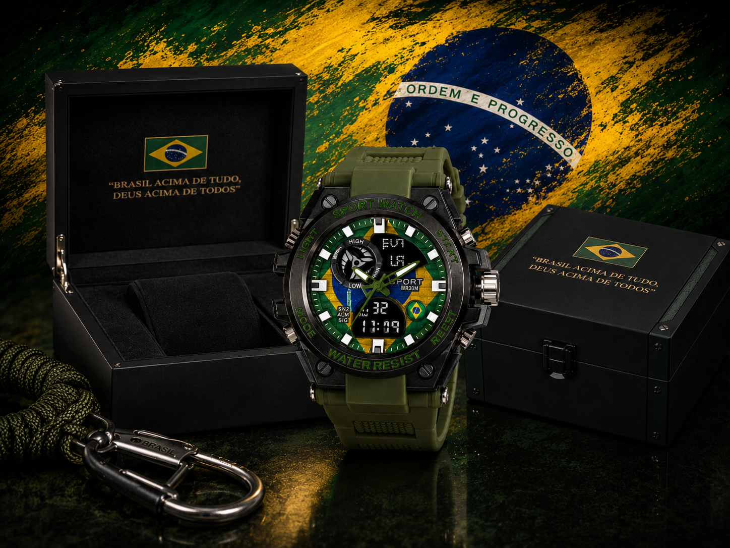 Relógio Masculino Premium Edição Brasil