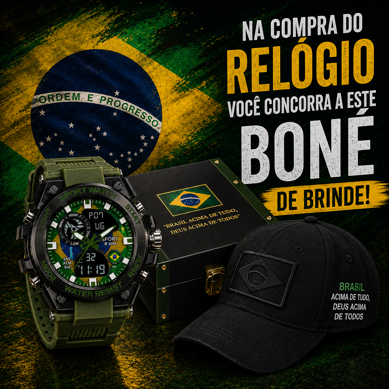 Relógio CET Watches Edição Brasil